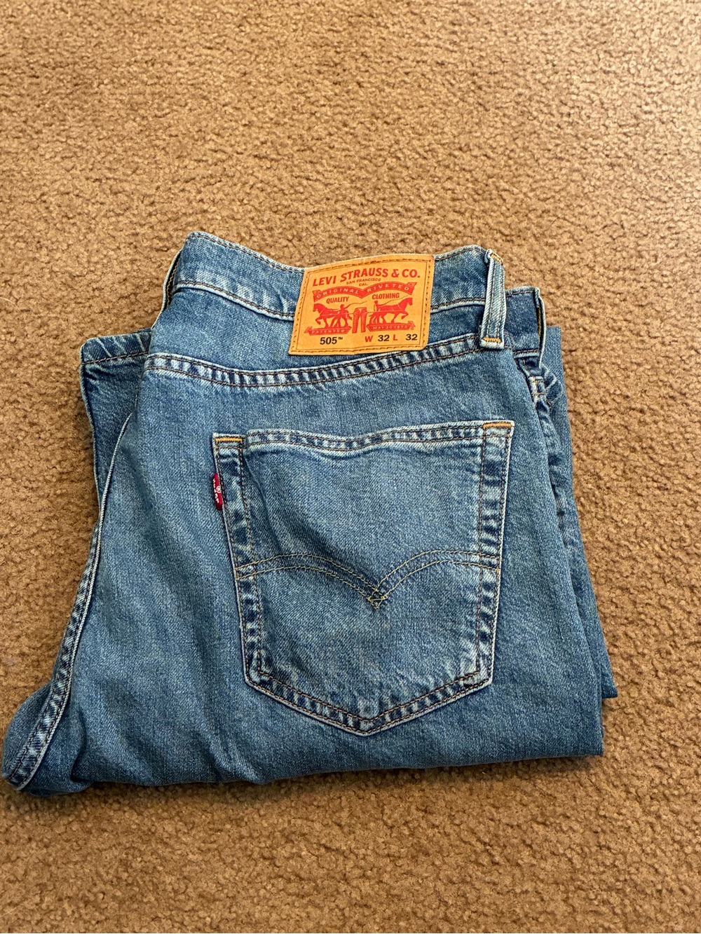 Levi's Men's 505 Light Blue Straight Leg Jeans